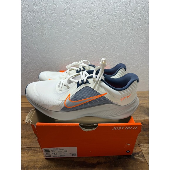 Nike Other - Nike Quest 5 Mens Running Shoes White Orange Thunder Blue DD0204-103 Size 12